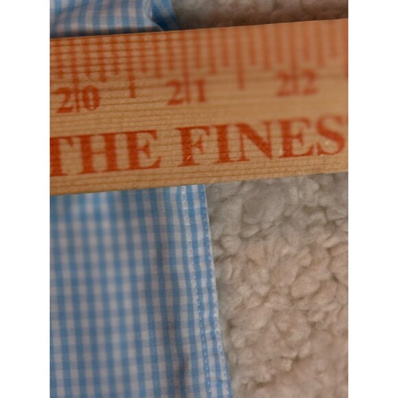 Peter Millar Mens Blue Checkered Dress Shirt Size M - Picture 13 of 16